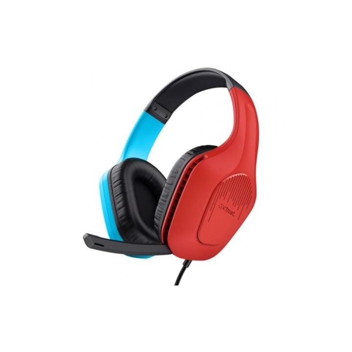 Auriculares Gaming con Micrófono Trust Gaming GXT 416S Zirox/ Jack 3.5/ Azules y Rojos