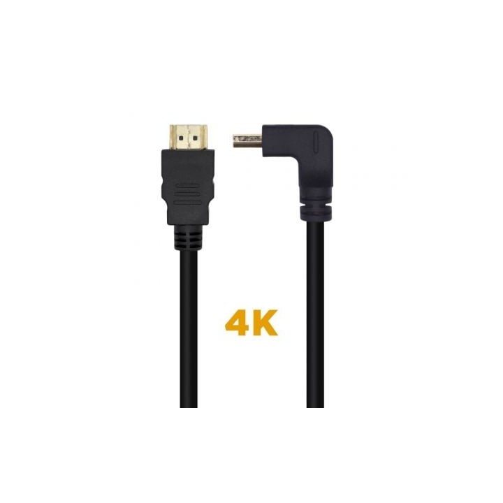 Cable HDMI 2.0 4K Aisens A120-0456/ HDMI Macho - HDMI Macho/ 1m/ Negro