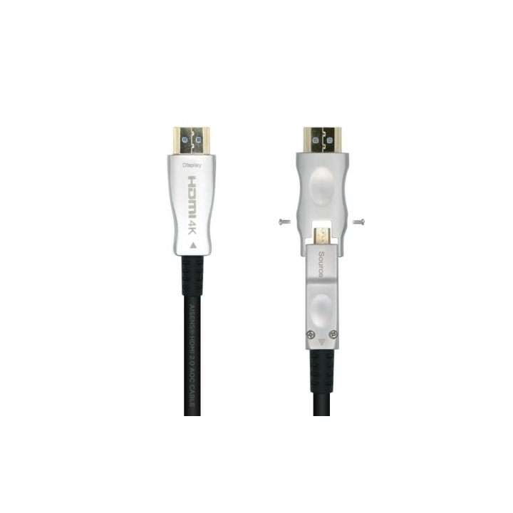 Cable HDMI 2.0 AOC 4K Desmontable Aisens A148-0512/ HDMI Macho / D Macho - HDMI Macho/ 30m/ Negro