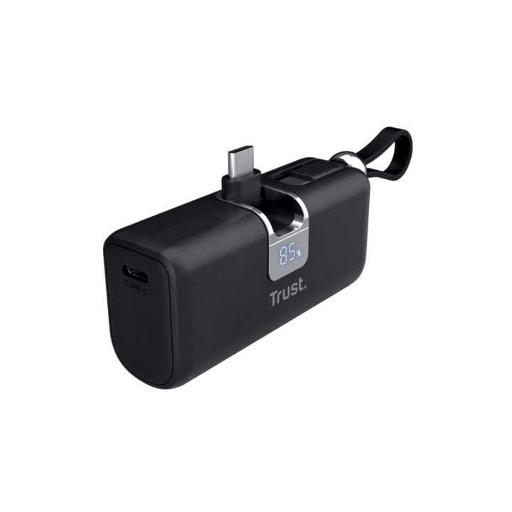 Powerbank 5000mAh Trust Pacto 26104/ 18W/ Negra
