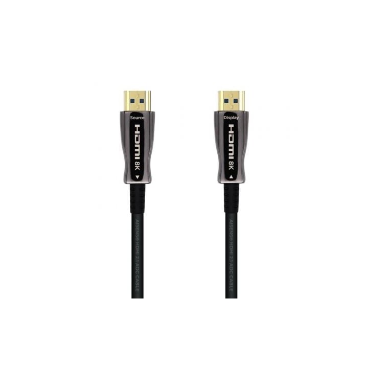Cable HDMI 2.1 AOC 8K Aisens A153-0521/ HDMI Macho - HDMI Macho/ 50m/ Negro