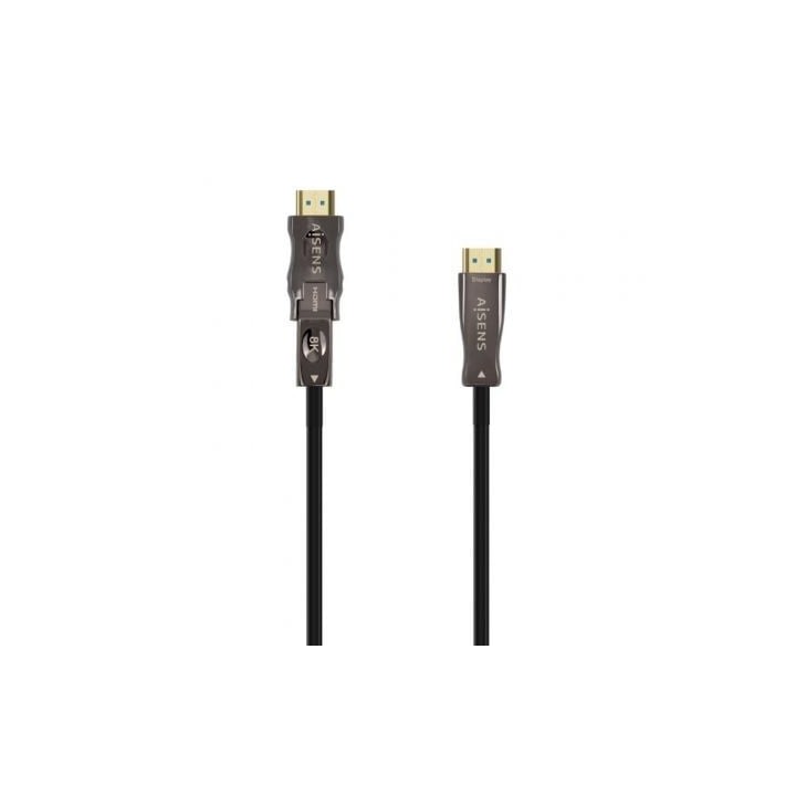 Cable HDMI 2.1 AOC 8K Desmontable Aisens A153-0644/ HDMI Macho / D Macho - HDMI Macho/ 15m/ Negro