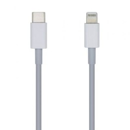 Cable USB 2.0 Tipo-C Lightning Aisens A102-0441/ Lightning Macho - USB Tipo-C Macho/ 480Mbps/ 20cm/ Blanco