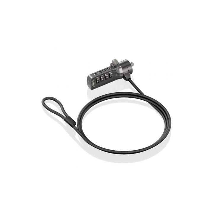 Cable de Seguridad para Portátiles Aisens ASLK-D40N03-BK/ 1.5m
