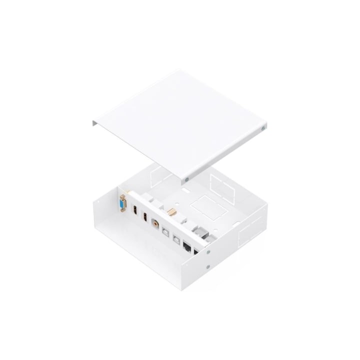 Caja de Conexiones Aisens A127-1031/ VGA - 2x HDMI - Jack 3.5 - 2x USB-B - 2x RJ45