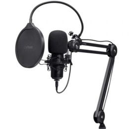 Micrófono Gaming Trust Gaming GXT 270 Emita II+ 25770/ USB/ Negro