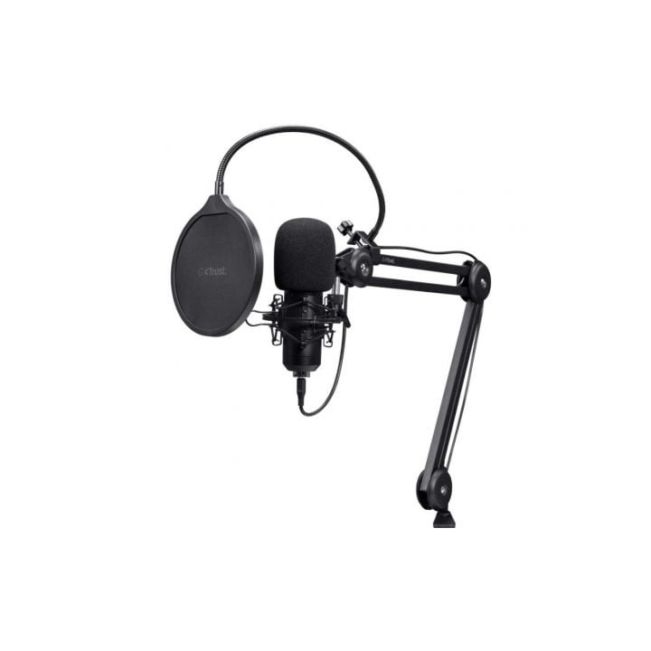 Micrófono Gaming Trust Gaming GXT 270 Emita II+ 25770/ USB/ Negro