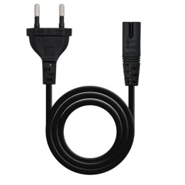 Cable Alimentación Forma 8 Nanocable 10.22.0402-L200/ CEE7/16 Macho - C7 Hembra/ 2m/ Negro