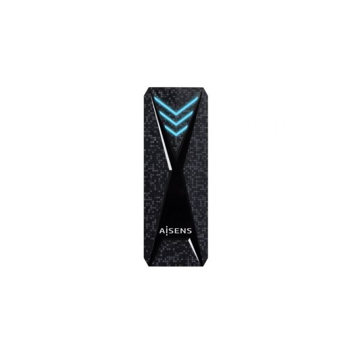 Caja Externa para Disco SSD M.2 NVMe Aisens ASM2-RGB013B/ USB 3.2 Gen2/ Sin Tornillos