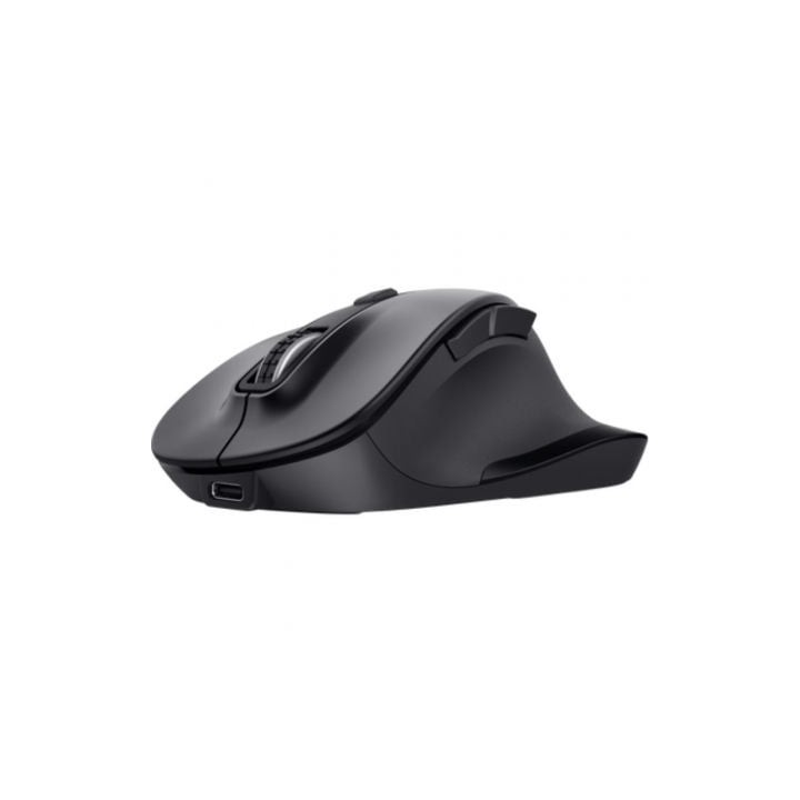 Ratón Ergonómico Inalámbrico Trust Fyda Multidispositivo/ Batería recargable/ Hasta 2400 DPI