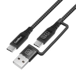 COOLBOX CABLE TRENZ USB-C+A/USB-C 3.2 GEN2 1.8
