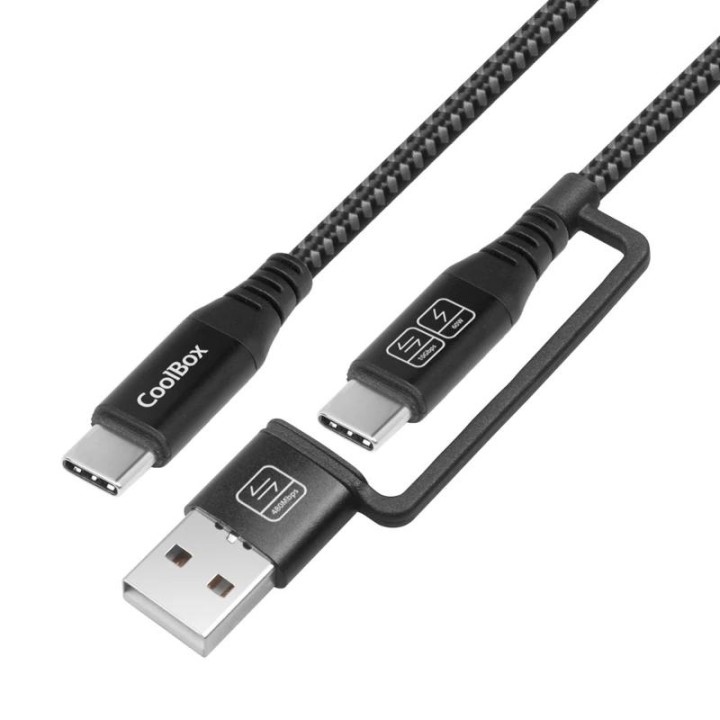 COOLBOX CABLE TRENZ USB-C+A/USB-C 3.2 GEN2 1.8
