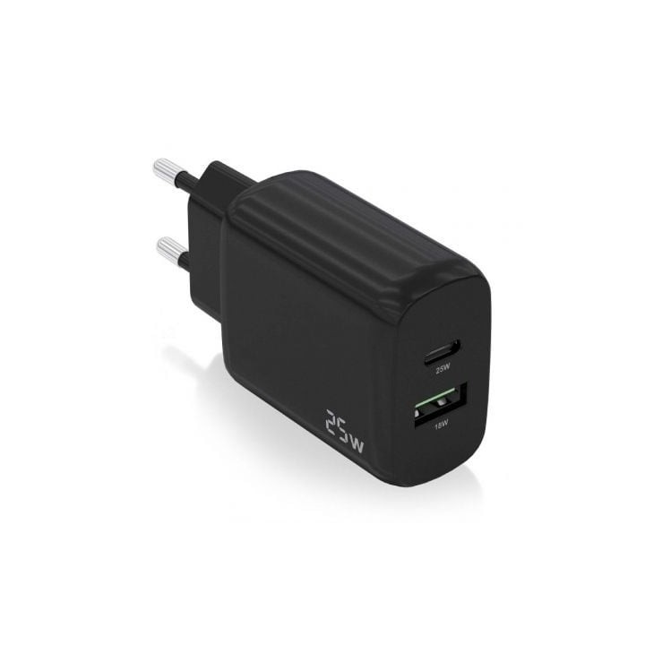 Cargador de Pared Aisens A110-0759/ 1xUSB Tipo-C/ 1xUSB/ 25W