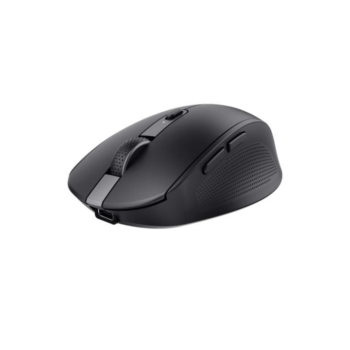 Ratón Inalámbrico Trust Ozaa Compact Wireless/ Batería recargable/ Hasta 3200 DPI/ Negro