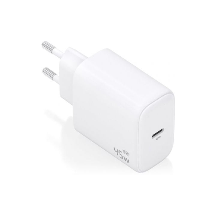 Cargador de Pared GaN Aisens A110-0969/ 1xUSB Tipo-C/ 45W/ Blanco