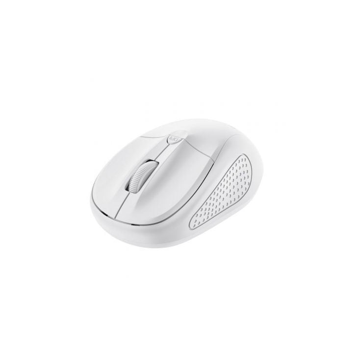 Ratón Mini Inalámbrico Trust Primo/ Hasta 1600 DPI/ Blanco mate
