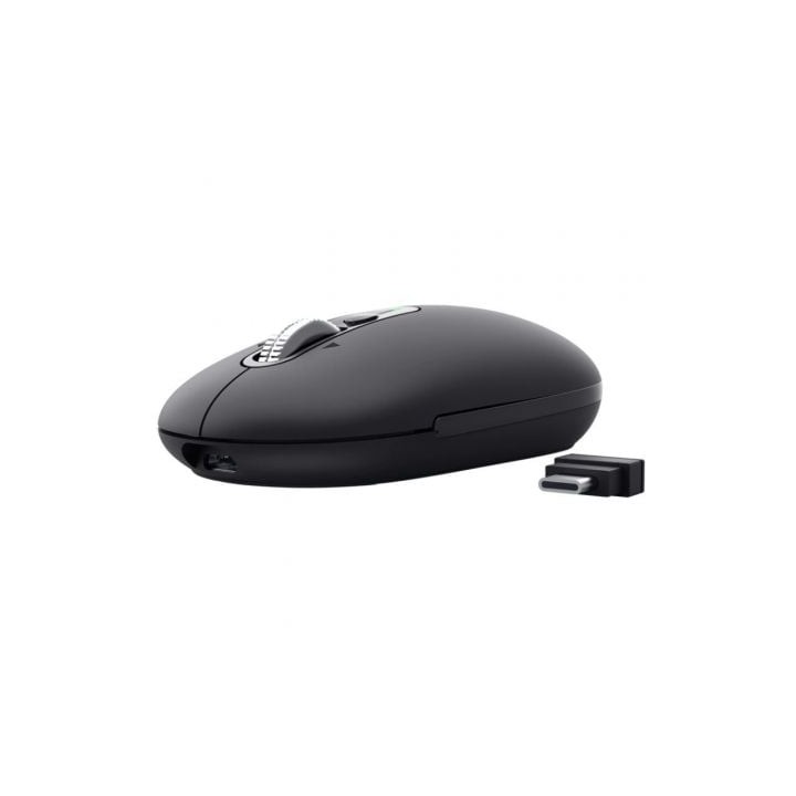 Ratón Inalámbrico Trust Seron 26018/ Batería recargable/ Hasta 3200 DPI/ Negro