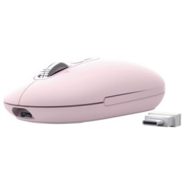 Ratón Inalámbrico Trust Seron 26206/ Batería recargable/ Hasta 3200 DPI/ Rosa
