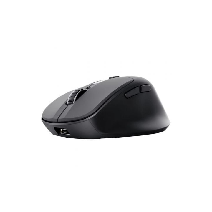 Ratón Ergonómico Inalámbrico Trust Zevo 25991/ Batería recargable/ Hasta 4000 DPI/ Negro