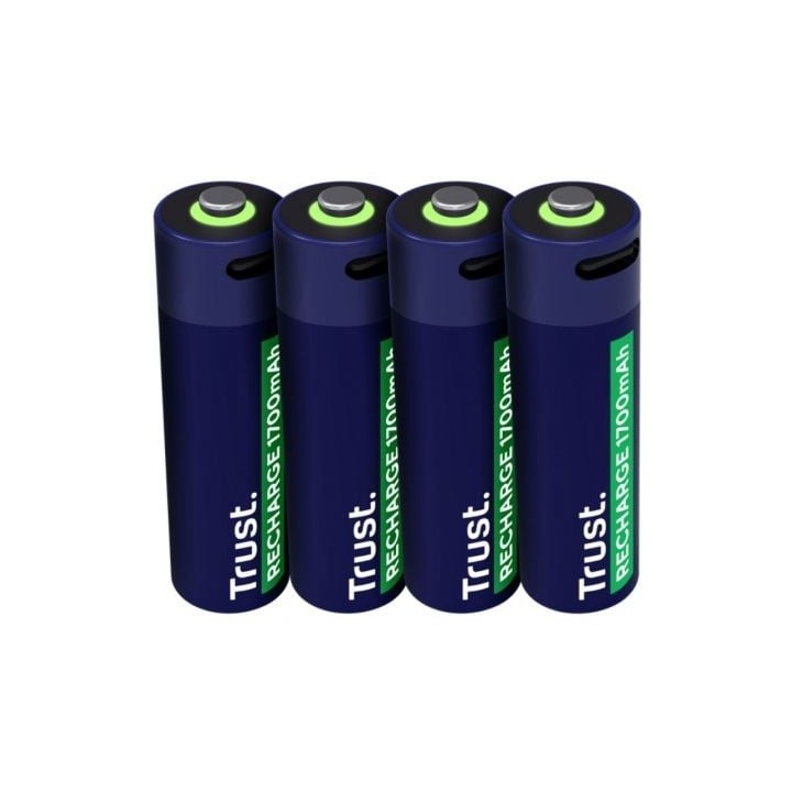 Pack de 4 Pilas AA Trust 25631/ Recargables