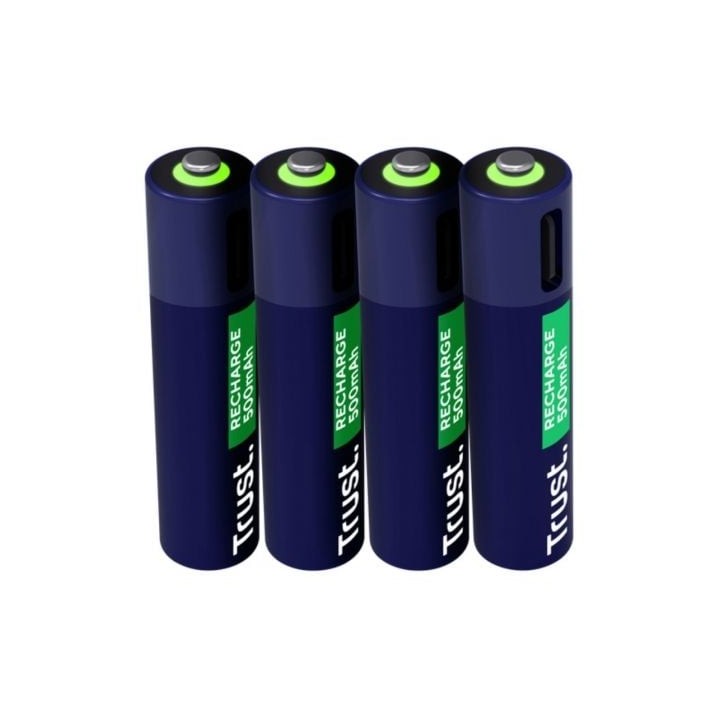 Pack de 4 Pilas AAA Trust 25671/ Recargables