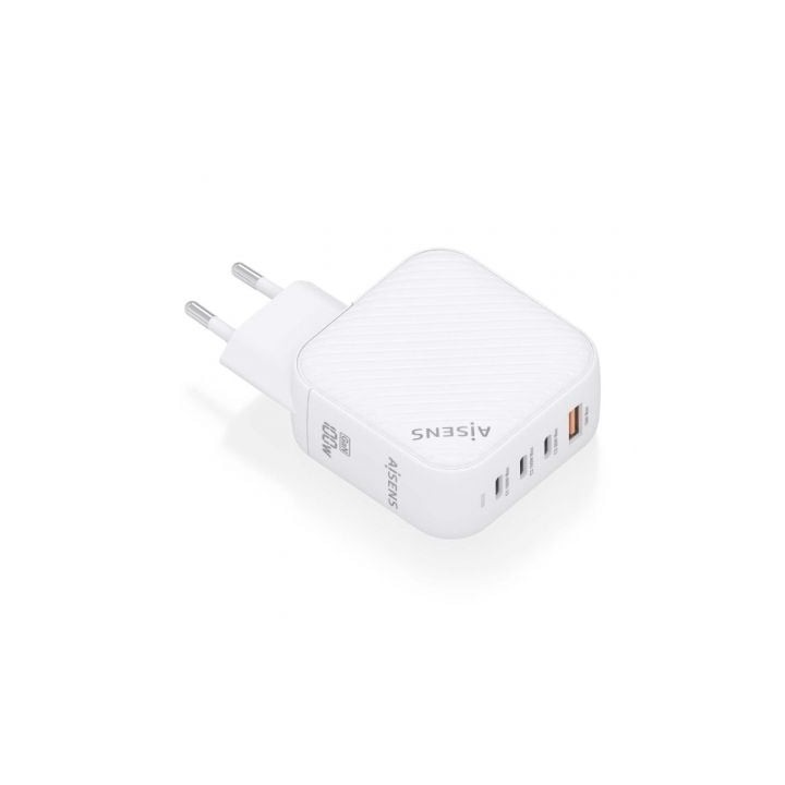 Cargador de Pared GaN Aisens ASCH-100W4P028-W/ 3xUSB Tipo-C/ 1x USB/ 100W