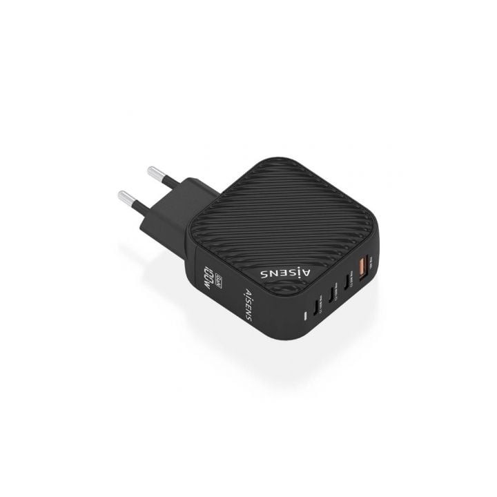 Cargador de Pared GaN Aisens ASCH-100W4P029-BK/ 3xUSB Tipo-C/ 1x USB/ 100W
