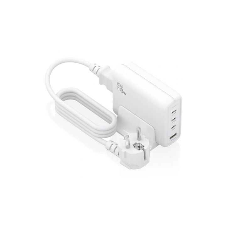 Cargador Sobremesa GaN Aisens ASCH-140W4P055-W/ 3xUSB Tipo-C/ 1xUSB/ 140W