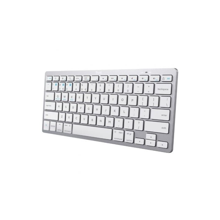Teclado Compacto Inalámbrico Trust 24654/ Plata