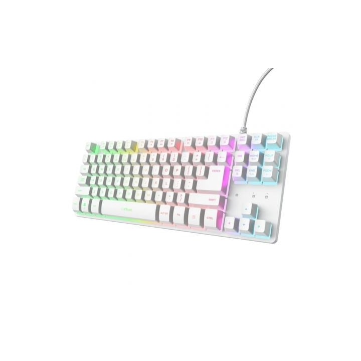 Teclado Gaming Trust Gaming GXT 833 Thado TKL 25896/ Blanco