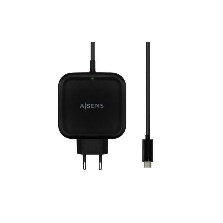 Cargador de Pared Aisens ASCH-1PD65WL-BK/ 1xUSB Tipo-C/ 65W