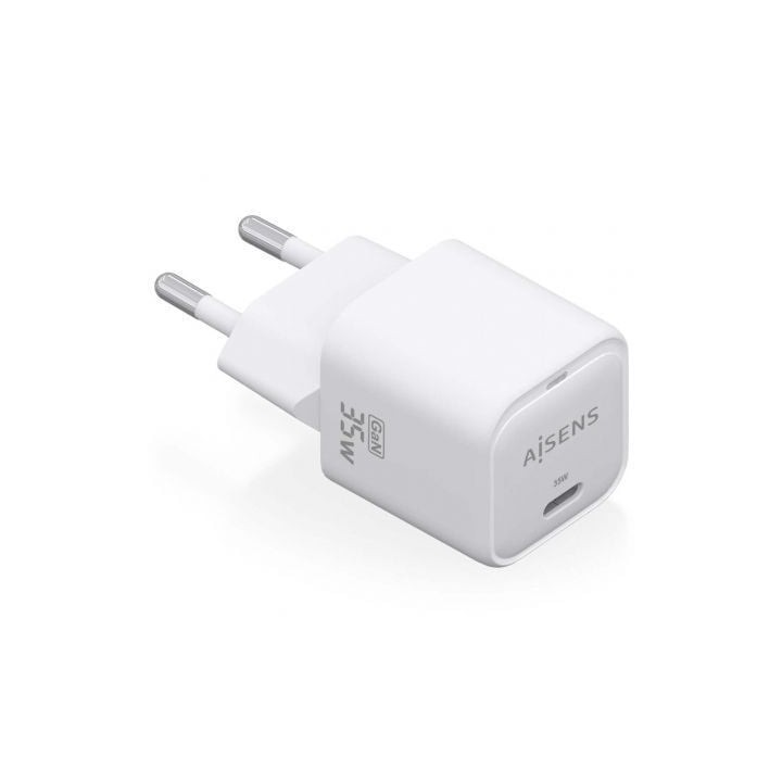 Cargador de Pared GaN Aisens ASCH-35W1P022-W/ 1xUSB Tipo-C/ 35W