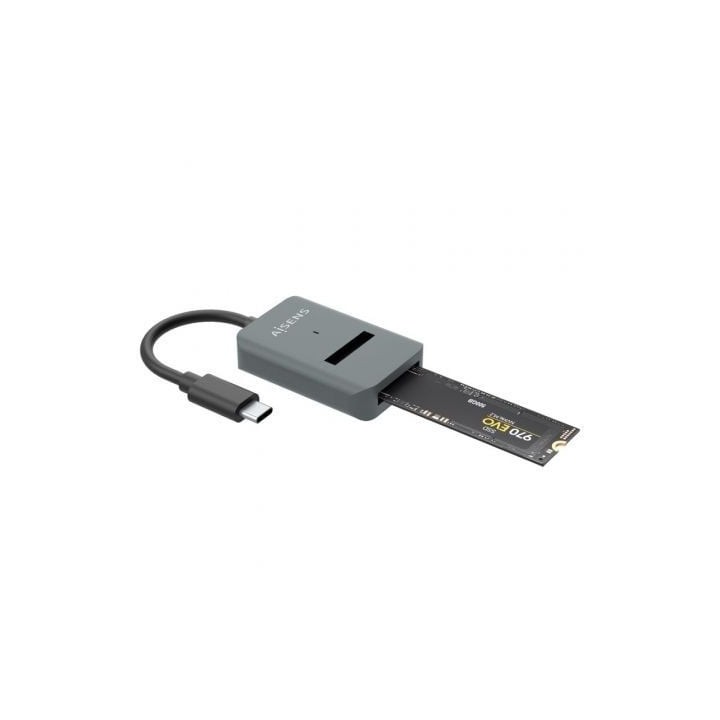Dock USB Tipo-C para SSD M2 SATA/NVMe Aisens ASUC-M2D012-GR/ Gris