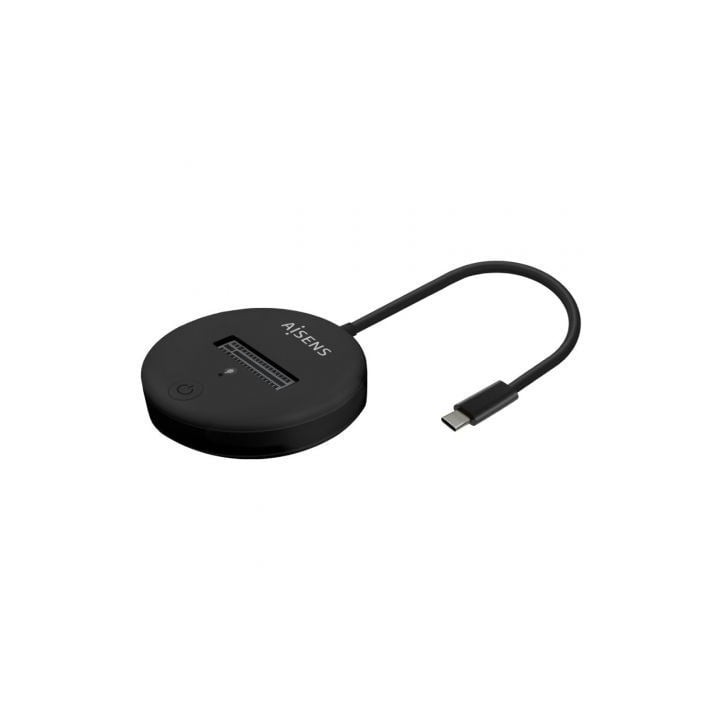 Dock USB Tipo-C para SSD M2 SATA/NVMe Aisens ASUC-M2D013-BK/ Negro