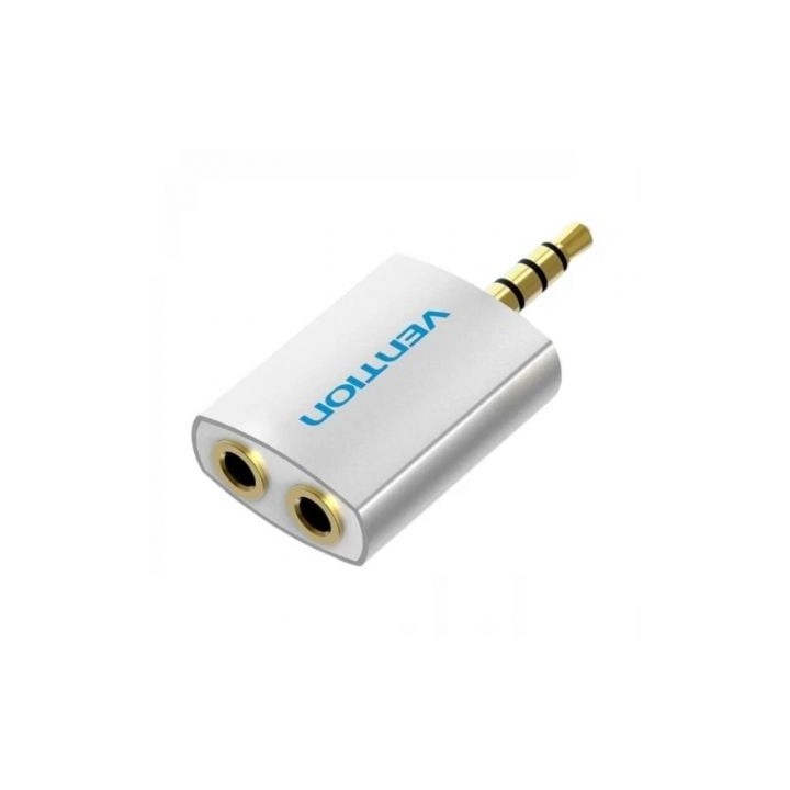 Adaptador Audio Vention BDAW0/ Jack 3.5 Macho - 2x Jack 3.5 Hembra/ Blanco
