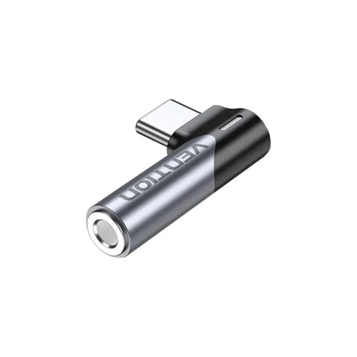 Adaptador Audio Vention BGWH0/ Jack 3.5 Hembra - USB Tipo-C Macho/ Gris