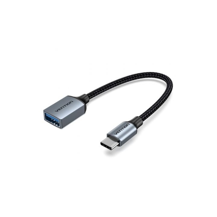 Cable USB 2.0 Tipo-C Vention CCXHB/ USB Tipo-C Macho - USB Hembra/ 15cm