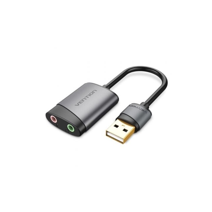 Tarjeta de Sonido Vention CDKHB/ USB Macho - 2xJack 3.5 Hembra