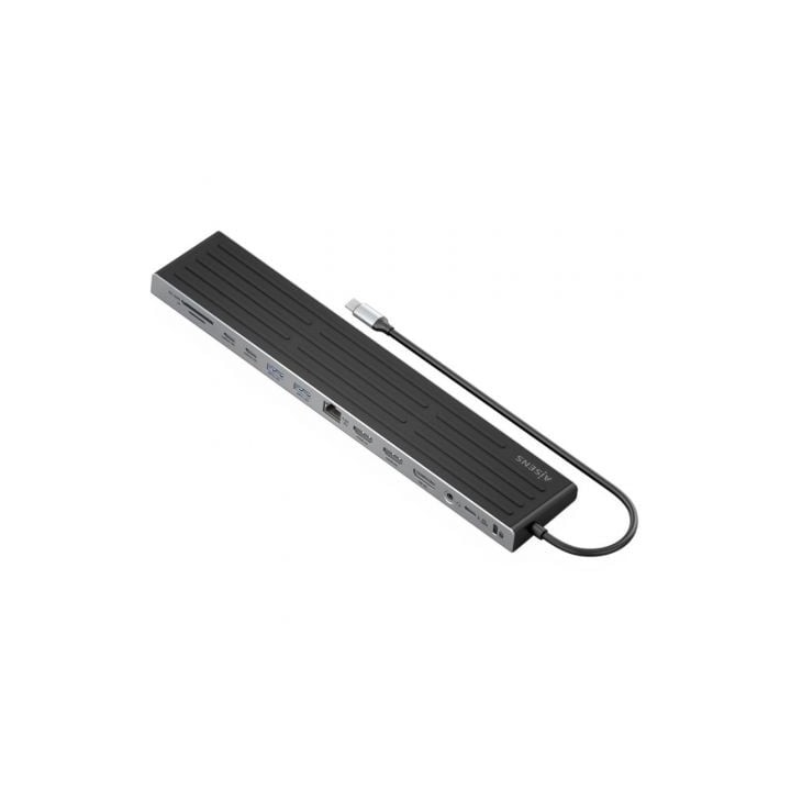 Docking USB Tipo-C Aisens ASUC-13P042-GR/ 2xUSB Tipo-C/ 1xUSB Tipo-C PD/ 2xUSB/ 2xHDMI/ 1xDisplayPort/ 1xLector de Tarjetas/ 1x