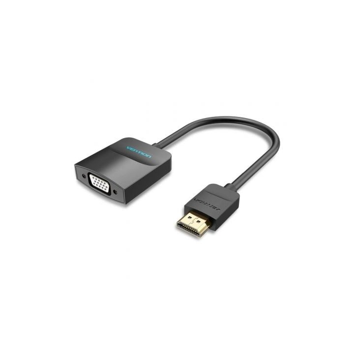 Conversor Vention 42161 HDMI Macho - VGA Hembra - Jack 3.5 Hembra/ 15cm/ Negro