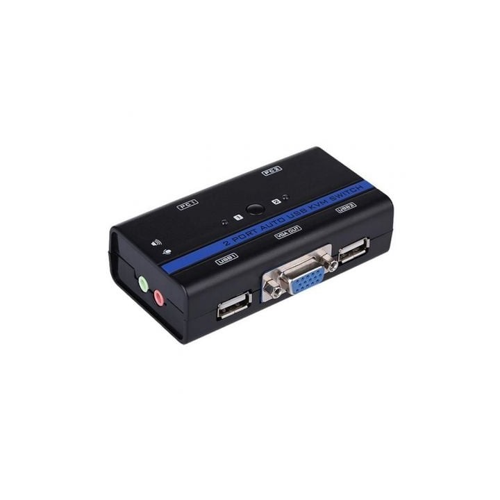 Conmutador KVM SVGA Aisens A111-0064/ 2PC con 1 sólo teclado y ratón