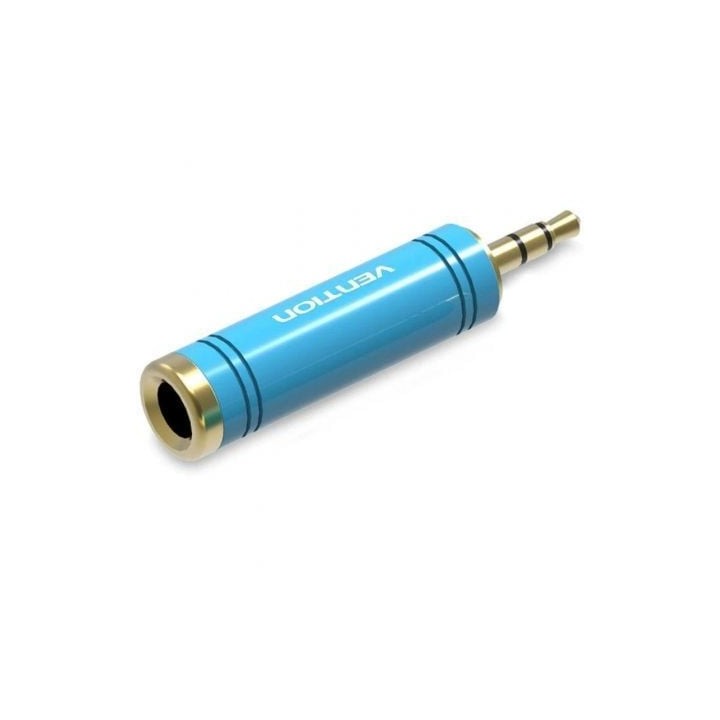 Adaptador Jack Vention VAB-S04-L/ Jack 3.5 Macho - Jack 6.5 Hembra/ Azul