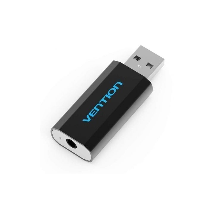 Tarjeta de Sonido Vention VAB-S15-B/ USB Macho - Jack 3.5 Hembra