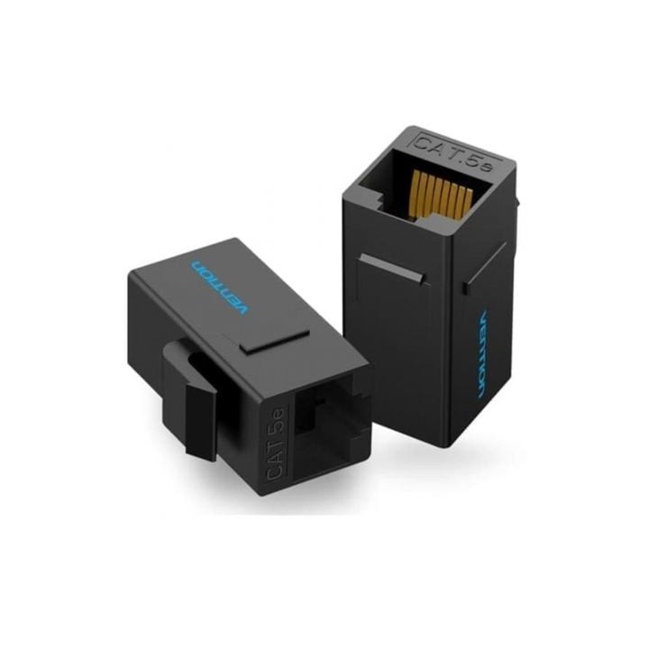 Adaptador Conector RJ45 VDD-B07-B Cat5e UTP/ RJ45 Hembra - RJ45 Hembra/ Negro