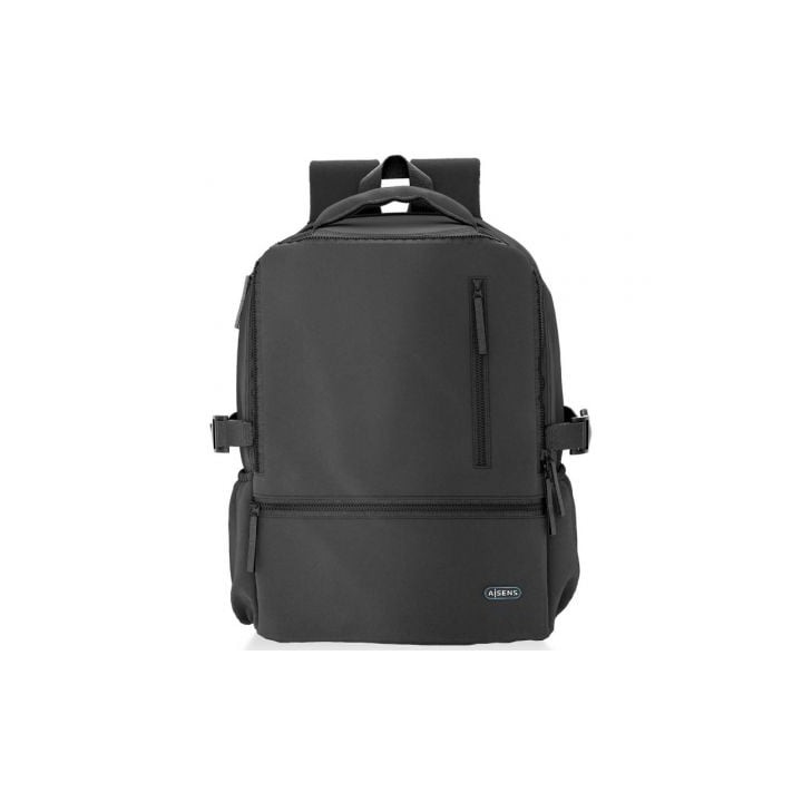 Mochila Aisens ASBG-BP086-BK para Portátiles hasta 15.6"/ Impermeable/ Negro