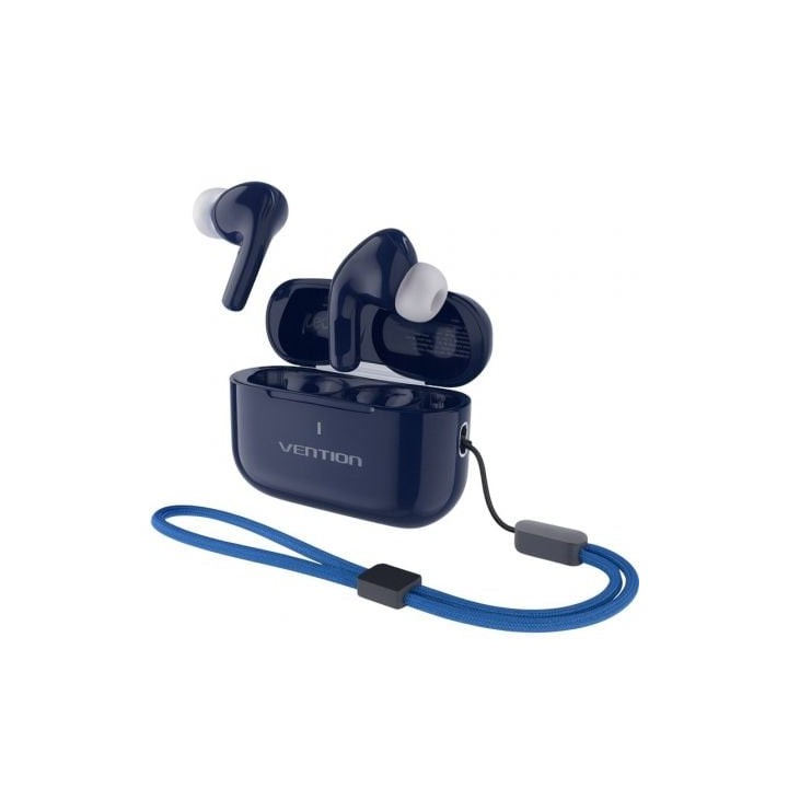 Auriculares Bluetooth Vention Echo Lite E11 Plus con estuche de carga/ Autonomía 6h/ Azules