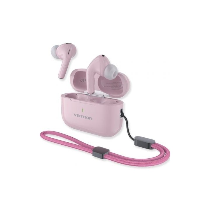 Auriculares Bluetooth Vention Echo Lite E11 Plus con estuche de carga/ Autonomía 6h/ Rosas