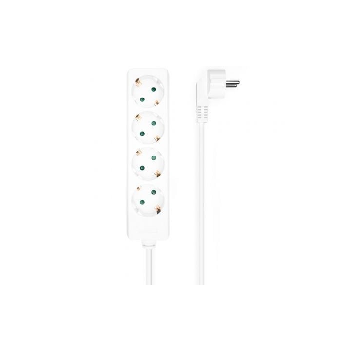 Regleta Aisens A154-0533/ 4 Tomas de Corriente/ Cable 1.4m/ Blanco