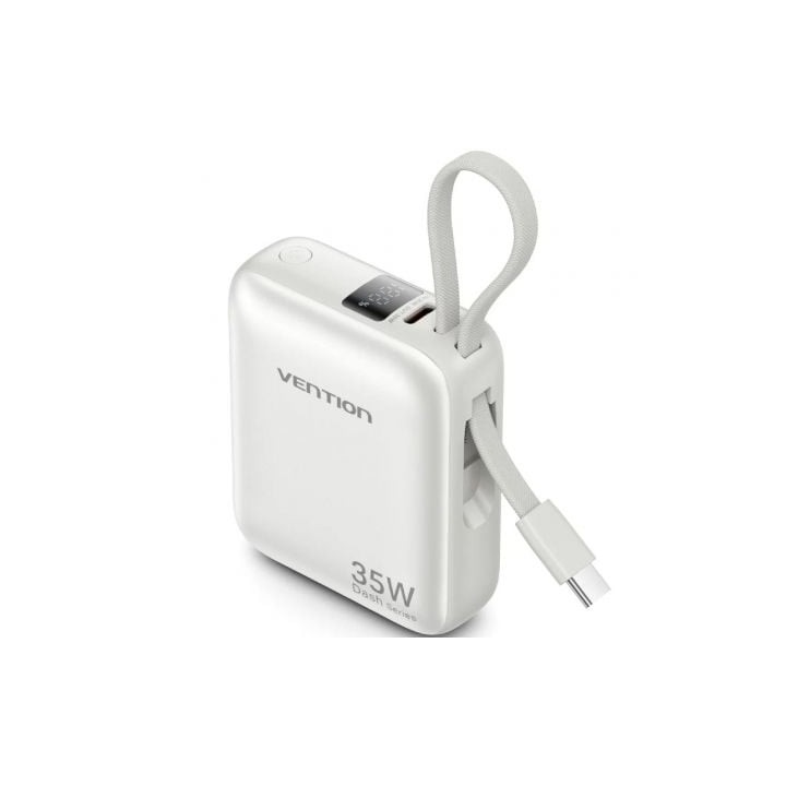 Powerbank 10000mAh Vention FHEN0/ 35W/ Beige/ Incluye Cable USB Tipo-C