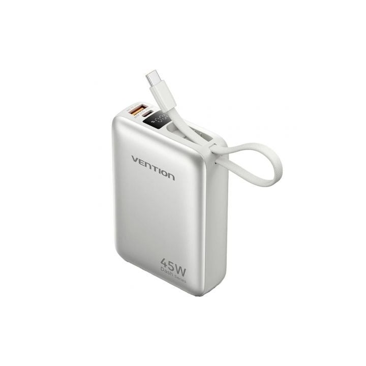 Powerbank 20000mAh Vention FHGN0/ 45W/ Beige/ Incluye Cable USB Tipo-C